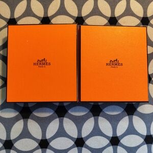 HERMES Original 3 Unused Jewelry box size 5 x 6 inches